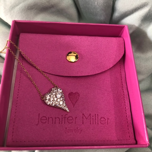 Jennifer Miller Gold  Heart Necklace - Picture 1 of 4